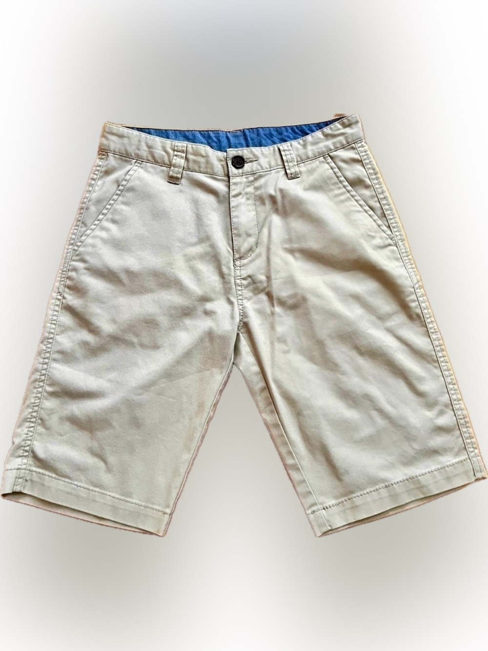 Classic Chaps Girls 14 Khaki School Uniform Shorts Rolled Oat Preppy Minimalist
